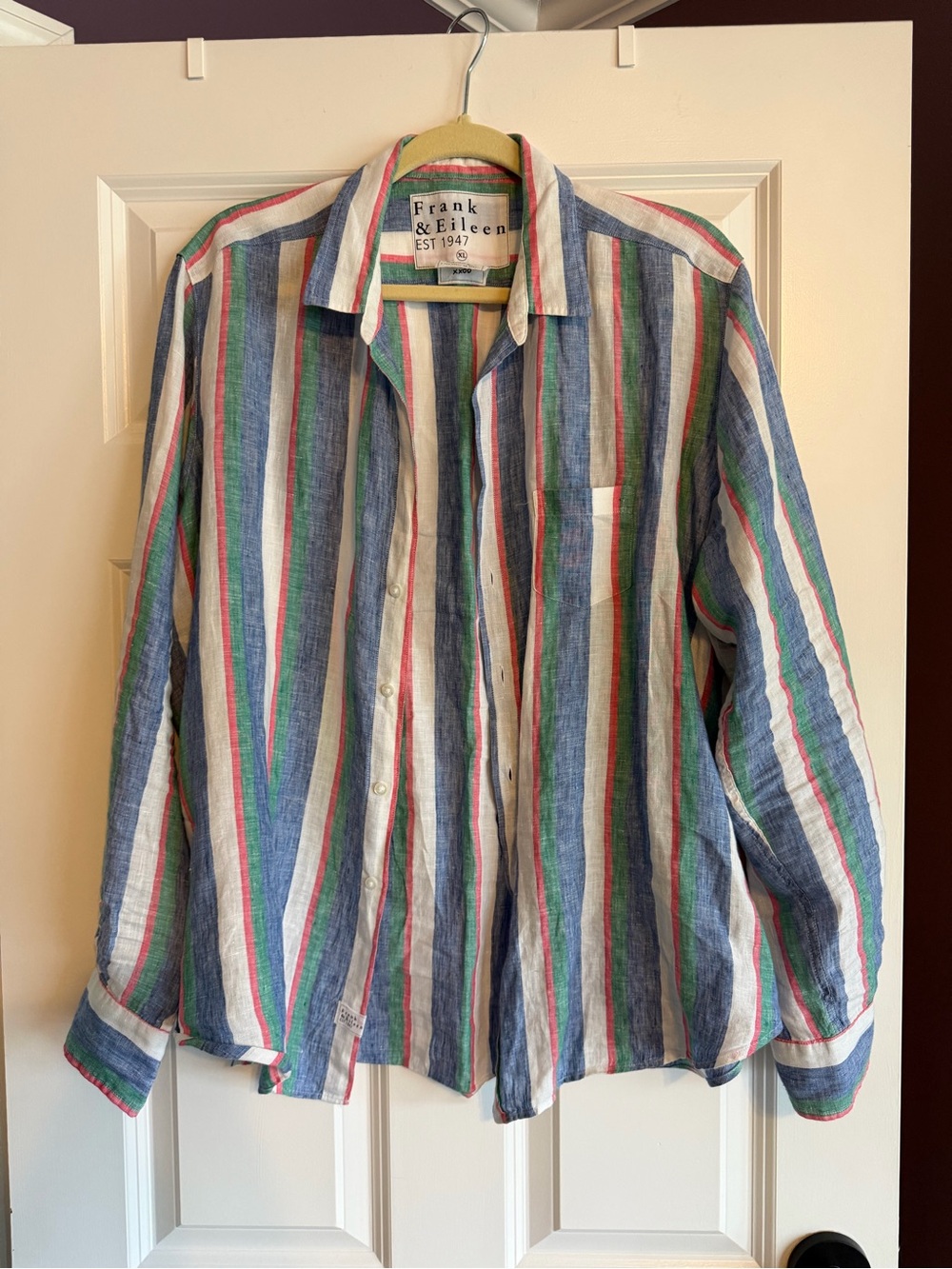 Frank & Eileen Stripe Linen Button-Down Shirt